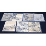 A collection of Chinese prints 28 x 21cm (7).