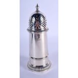 A 1960S SILVER SUGAR CASTER. Birmingham 1968. 207 grams. 16 cm x 7 cm.