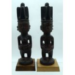 TRIBAL AFRICAN ART A PAIR OF YORUBA IBEJI. Nigeria. Yoruba peoples have one of the highest inciden