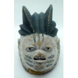 TRIBAL AFRICAN ART - YORUBA GELEDE MASK from Nigeria. The Gelede is a celebration of the power of w