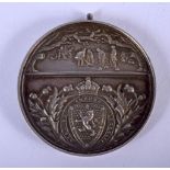 AN ANTIQUE CURLING CLUB MEDAL. Birmingham 1908. 27 grams. 4 cm diameter.