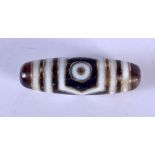 A GOLD INLAID TIBETAN ZHU BEAD. 4 cm wide.