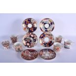 Royal Crown Derby harlequin imari coffee set of six cans and saucers date code for 1988. Cans 6.5cm