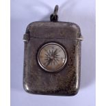 A RARE SILVER COMPASS VESTA CASE. 42 grams. 5 cm x 4 cm.