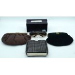 A collection of Vintage handbags and a pair of Prada sunglasses (4)