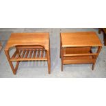A Danish Belsted teak Telephone table together with a Teak Danish Magazine rack by Kvist. 55 x 38 x