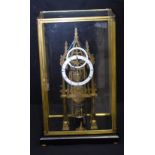 A large contemporary Cathedral skeleton clock 53 x 23cm.