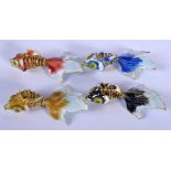 FOUR CHINESE CLOISONNE ENAMEL FISH 20th Century. 6 cm wide. (4)