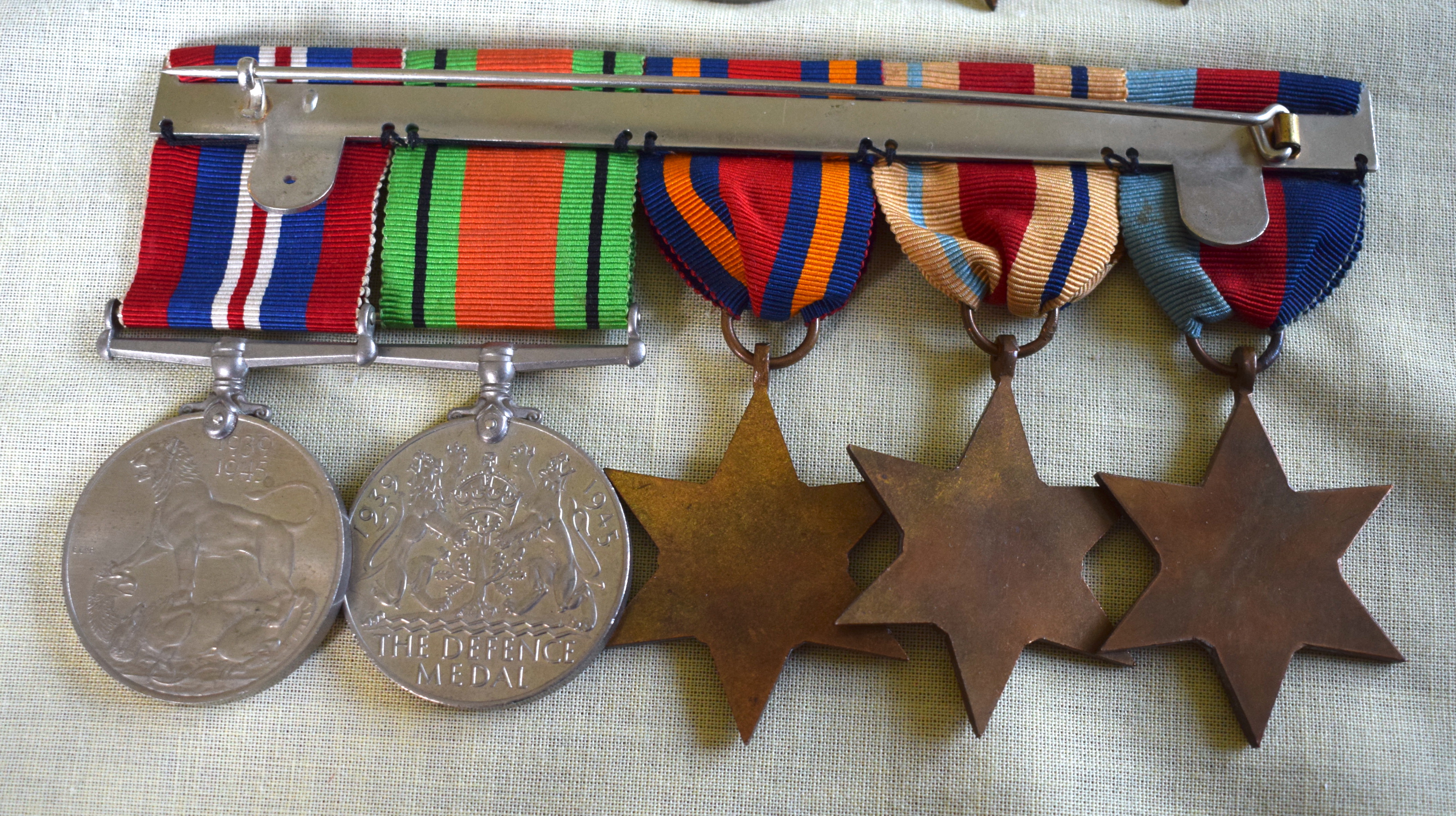 TWO WWII MEDAL GROUPS including territorial, with original ribbons. (10) - Image 8 of 8