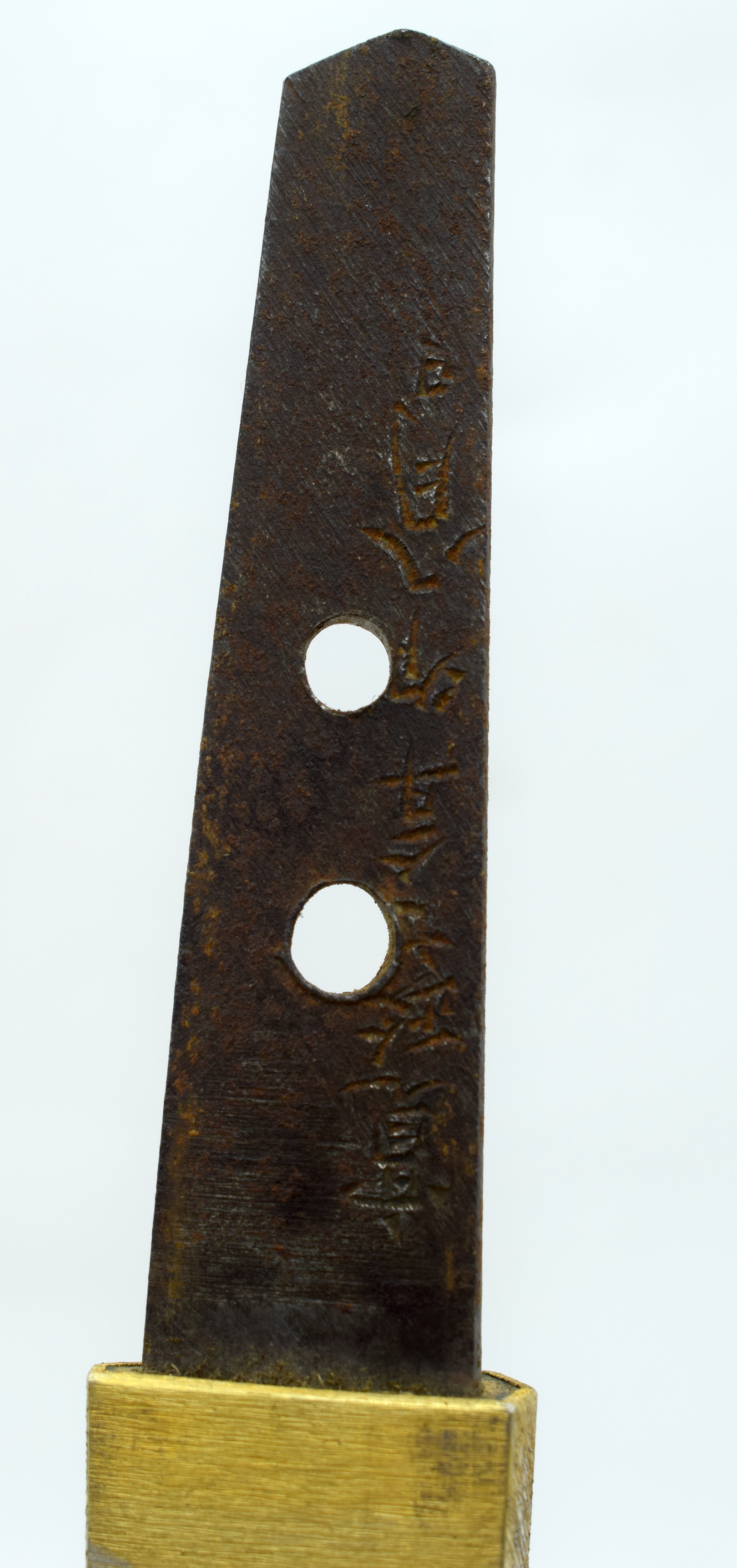 A FINE 18TH CENTURY JAPANESE EDO PERIOD IRON ONLAID LACQUER TANTO DAGGER C1796, Mino School, Mino Mo - Image 13 of 20