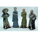 A SET OF FOUR EARLY 20TH CENTURY CHINESE CANTON FAMILLE ROSE PORCELAIN IMMORTALS Late Qing/Republic,