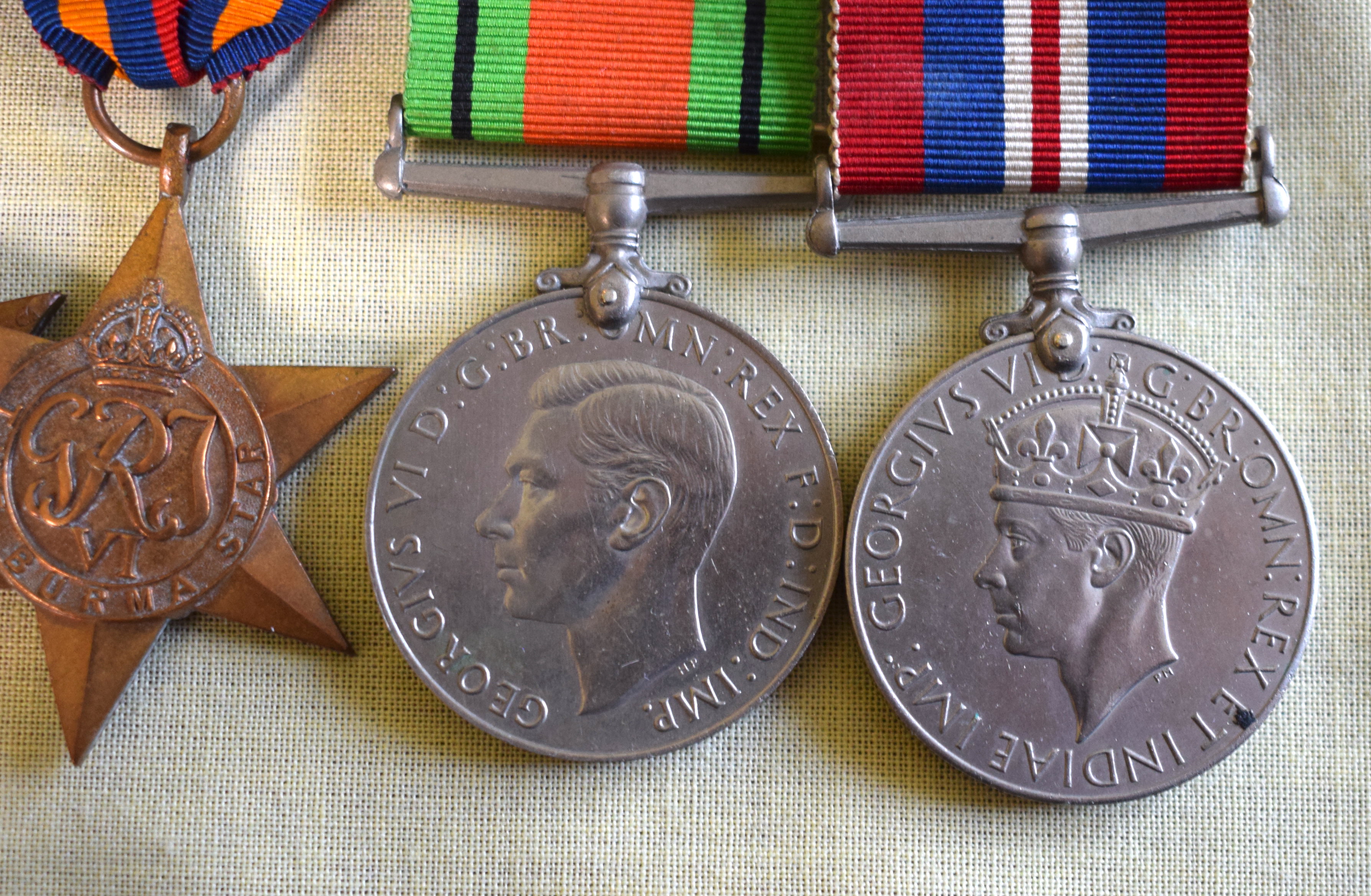 TWO WWII MEDAL GROUPS including territorial, with original ribbons. (10) - Image 5 of 8