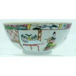 AN EARLY 18TH CHINESE FAMILLE ROSE PORCELAIN BOWL Yongzheng, painted with figures in various pursuit