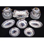 A 19TH CENTURY SPODE MASONS STYLE IMARI DINNER SERVICE painted with floral sprays. (qty)