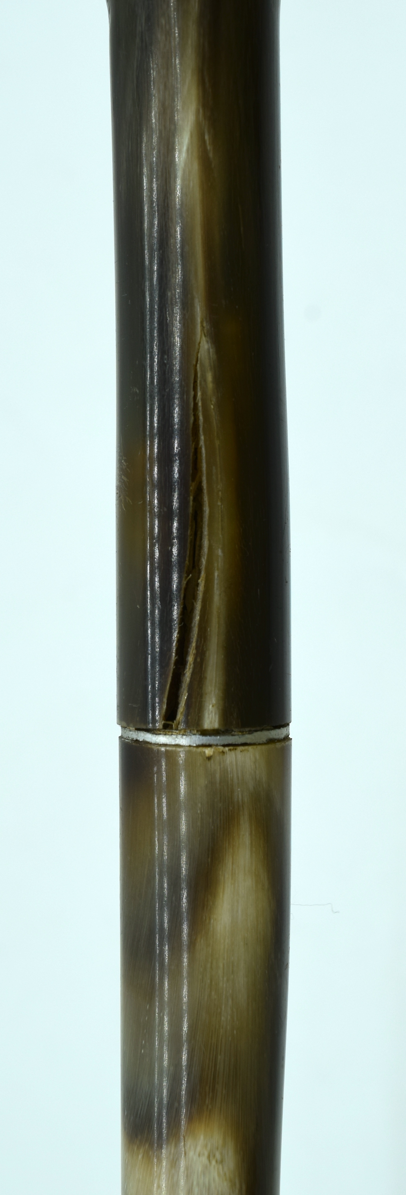 A RARE 19TH CENTURY MIDDLE EASTERN CARVED RHINOCEROS HORN SWAGGER STICK with shoe horn terminal. 180 - Bild 9 aus 9