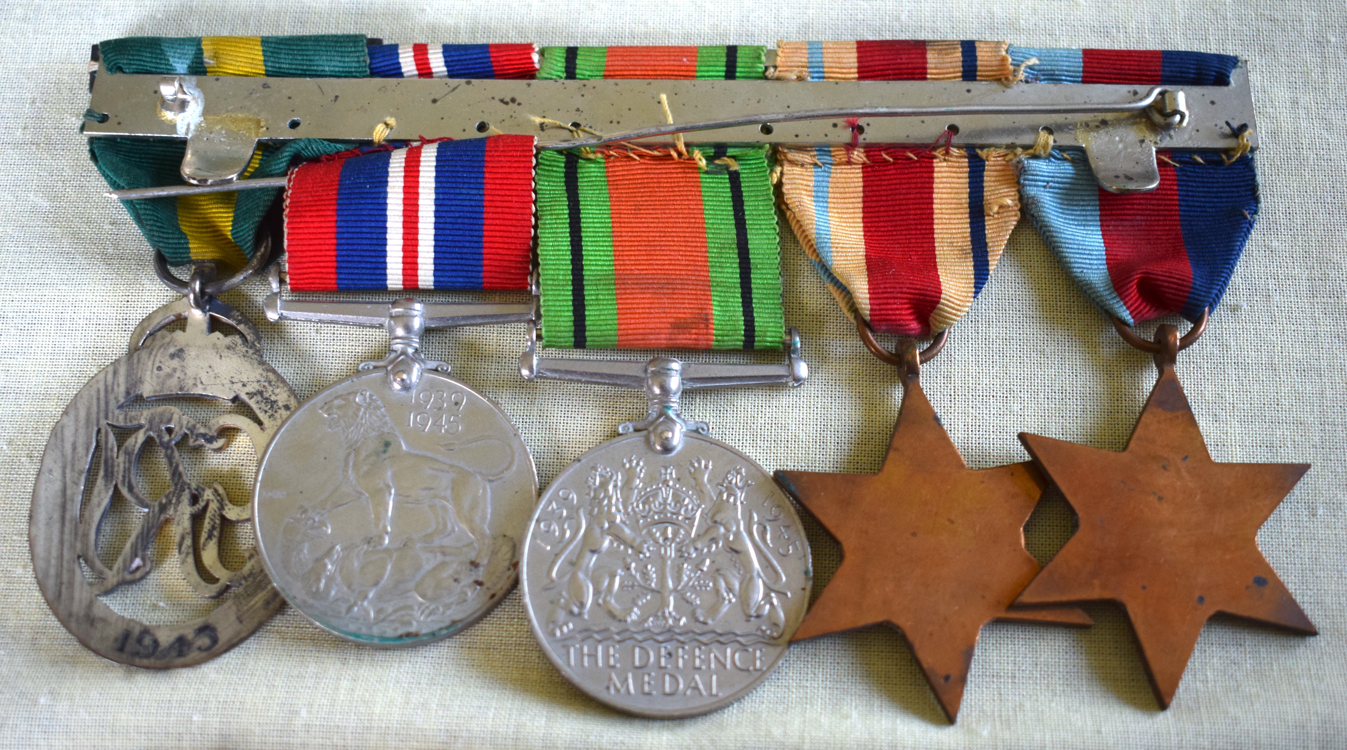 TWO WWII MEDAL GROUPS including territorial, with original ribbons. (10) - Image 7 of 8