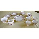 A ROYAL CROWN DERBY PRINCESS PATTERN SIX PIECE PORCELAIN TEASET painted and gilded in the 18th centu
