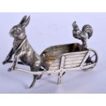 A RARE BERTHOLD MULLER SILVER CARRIAGE. 75 grams. 10 cm x 7.5 cm.