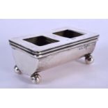 AN ANTIQUE SILVER STAMP BOX. 49 grams. 6.5 cm x 3 cm.