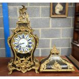 A VERY LARGE 18TH/19TH CENTURY LE ROY OF PARIS BOULLE BRACKET CLOCK with matching bracket, decorated