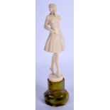 French School (C1920) Ivory Dancer, Manner of Ferdinand Priess. 19 cm high.