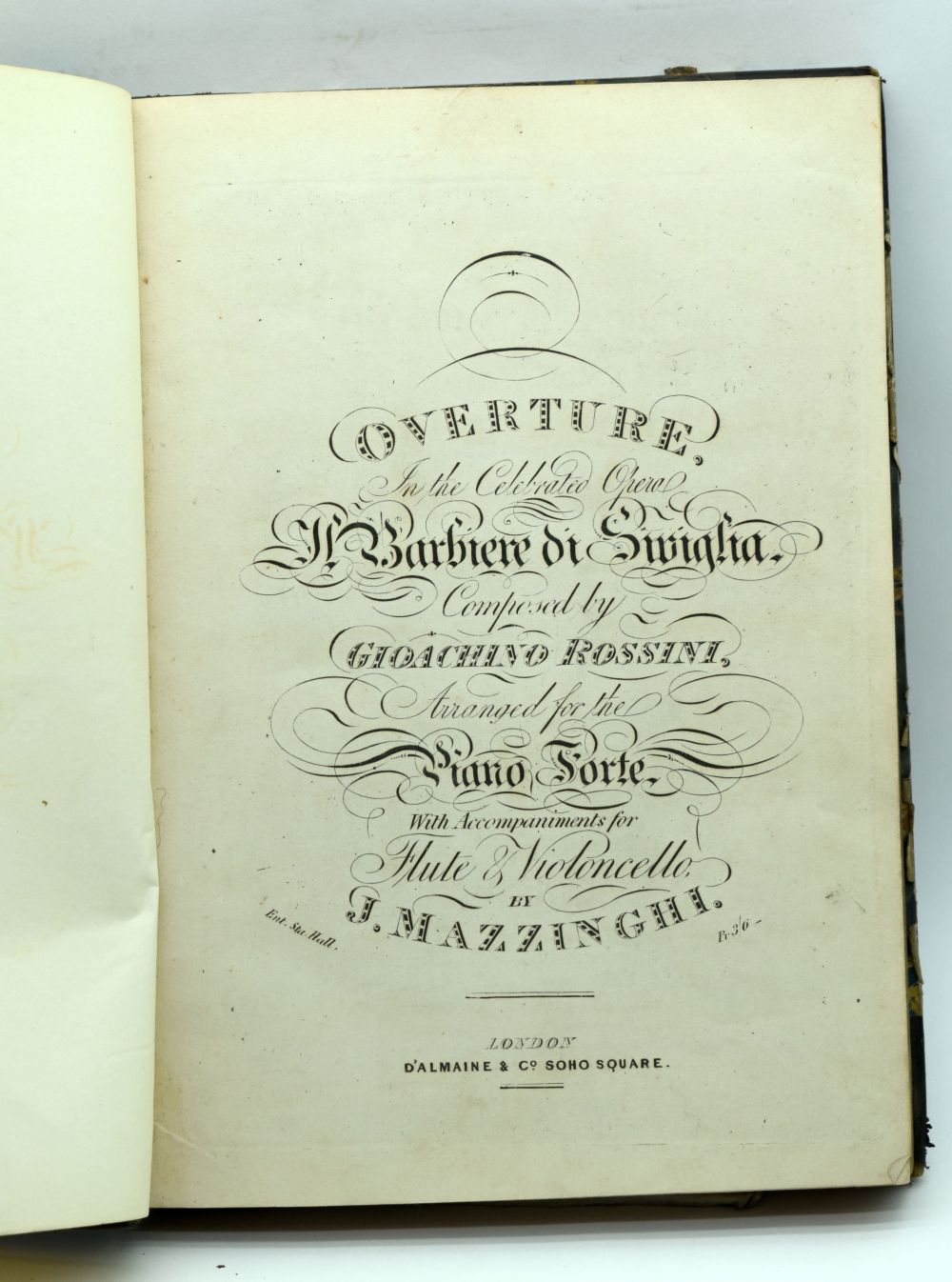 J & F Newell 1838 Book of Overtures from Operas for the Piano Forte published by D'Almaine & Co var - Image 2 of 4