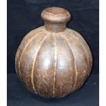 A large Indian metal bulb vase 42 x 34cm