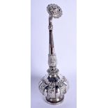 AN EARLY 20TH CENTURY MIDDLE EASTERN SILVER ROSE WATER SPRINKLER. 172 grams. 22 cm high.