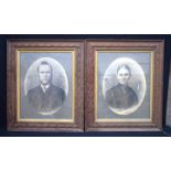 A pair of Victorian framed portrait photographs 43 x 32cm (2)