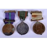 TWO MILITARY MEDALS and a 1911 coronation medal. (3)