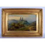 Scottish School (19th Century) James Elliott, Oil on board, Highland Scene. Image 24 cm x 42 cm.