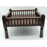 A 19th Century Mahogany Low stand . 24 x 39 cm