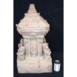 A large Indonesian terracotta model of a temple.72 x 38 cm.