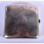 AN EDWARDIAN SILVER CIGARETTE CASE. Birmingham 1909. 115 grams. 9 cm x 9 cm.