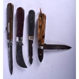 FOUR VINTAGE KNIVES. (4)