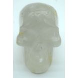 A Contemporary rock crystal skull 10cm.