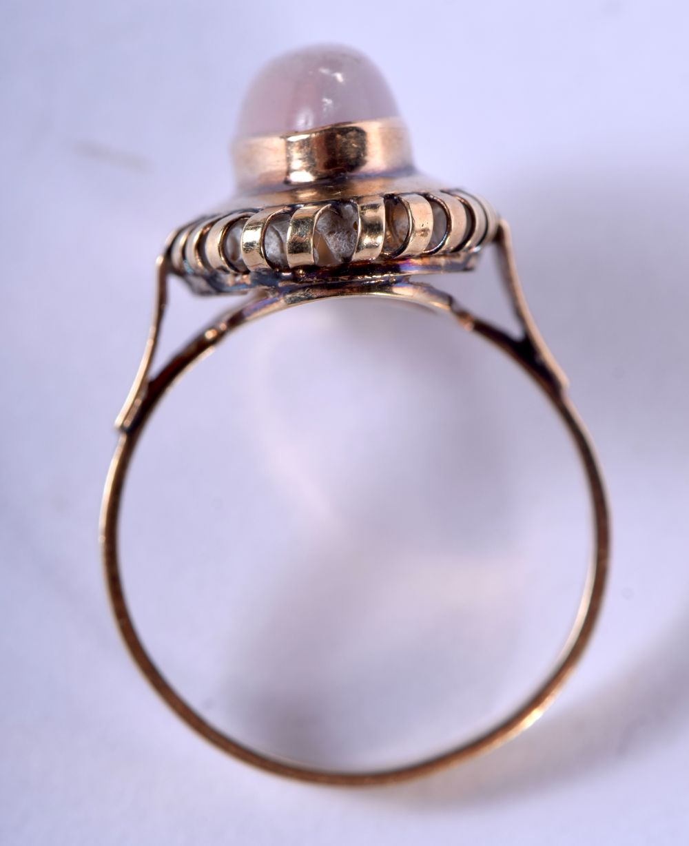 A 14CT GOLD AND CRYSTAL RING. 6 grams. T/U. - Image 2 of 3