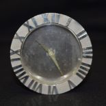 A TIFFANY & CO CLOCK. 5.5 cm wide.