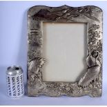 A FINE LARGE LATE 19TH CENTURY JAPANESE MEIJI PERIOD PHOTOGRAPH FRAME Probably Export silver, decora