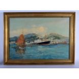 Frank Mason (1875-1965) Oil on canvas, SS Menelaus. Image 40 cm x 55 cm.