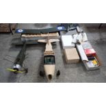A collection of remote control airplanes, parts and remote controls (Qty).110cm.