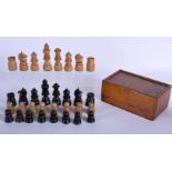 A VINTAGE CHESS SET. Largest 8 cm high. (qty)