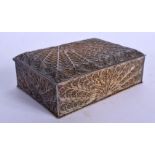 AN EARLY 20TH CENTURY EUROPEAN SILVER FILIGREE BOX. 137 grams. 7 cm x 10 cm.