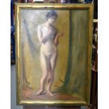 British School (Early 20th Century) Oil on canvas, Nude female. Image 65 cm x 48 cm.