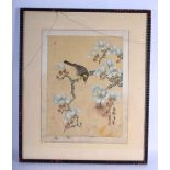 Japanese School (Early 20th Century) Ink Watercolour, Bird amongst foliage. Image 40 cm x 30 cm.