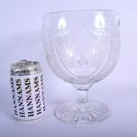 AN ENGLISH CORONATION JUNE 2ND 1953 CUT GLASS GOBLET Webb or Whitefriars. 21 cm x 15 cm.