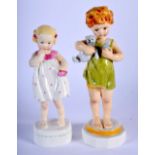 TWO ROYAL WORCESTER FIGURES Wednesday Child & Only me. Largest 18.5 cm high. (2)