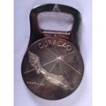 A BOXED FRENCH CHRISTOFLE BOTTLE OPENER. 8 cm x 4.5 cm.