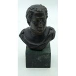 A small bronze statue of Caesar 10cm.