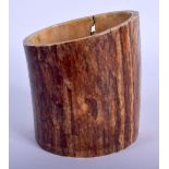 A 19TH CENTURY AFRICAN TRIBAL CARVED IVORY ARM CUFF BANGLE. 10 cm x 7 cm.